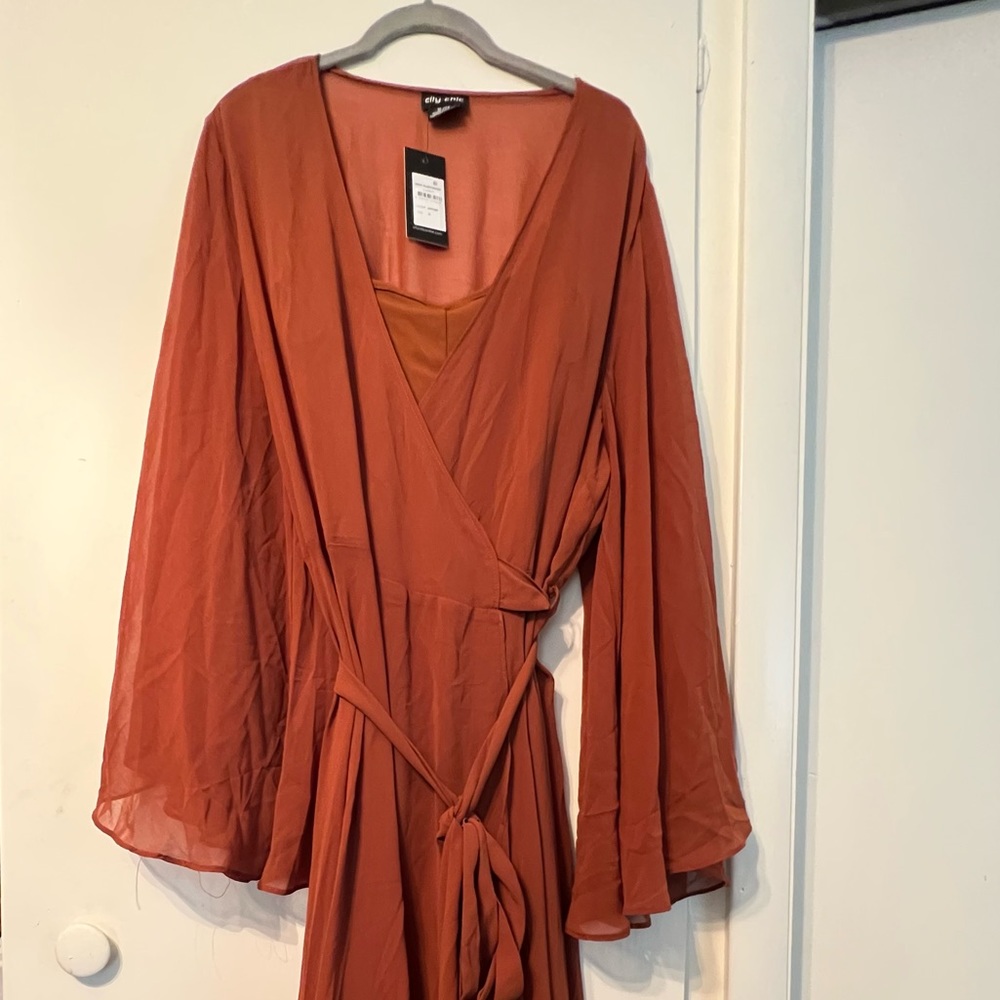 Dressy rust brown maxi